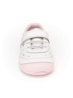 Size 4.5 Baby Stride Rite Pink and White Baby Walkers